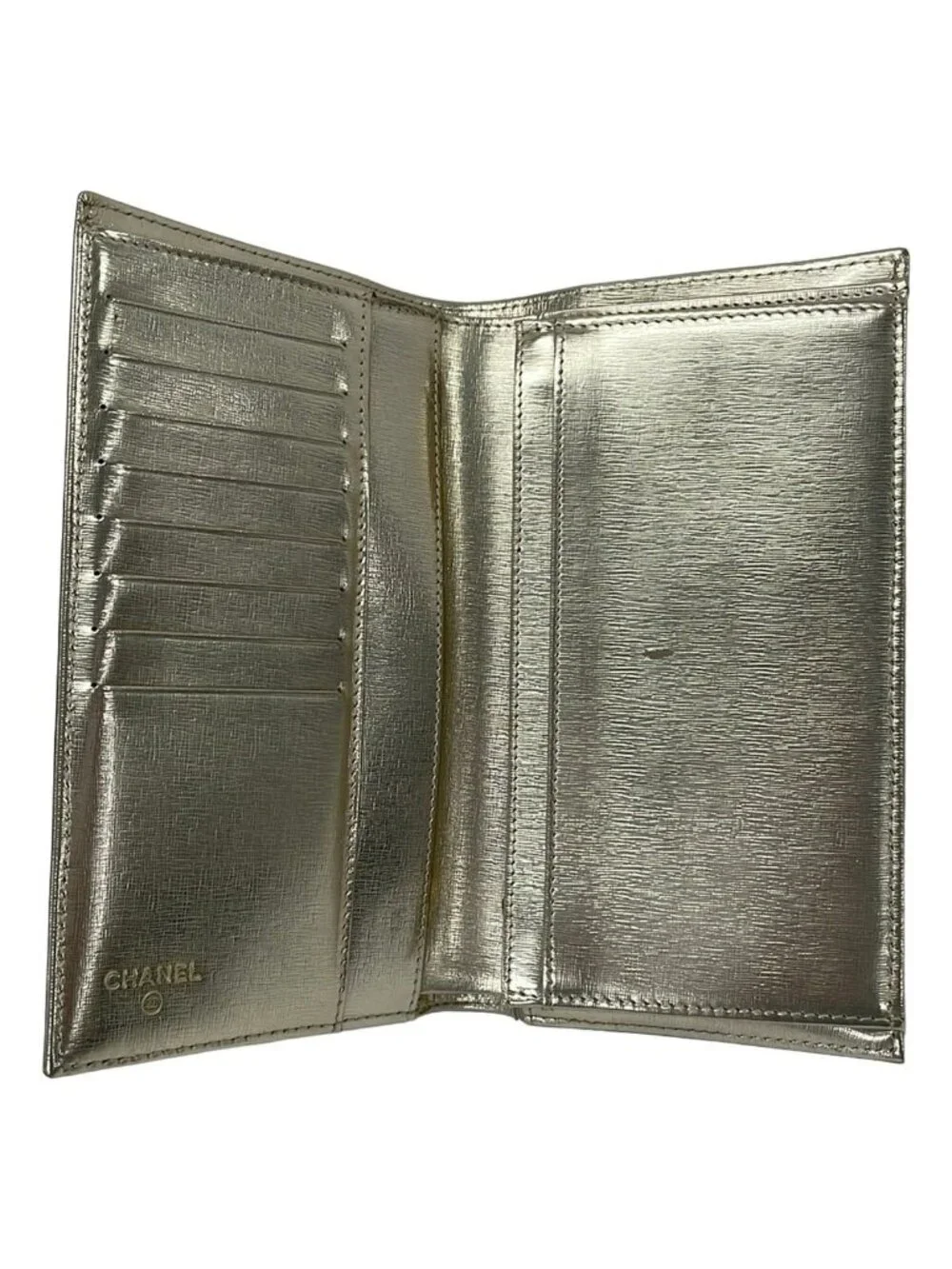 Chanel Wallet Gold CC Logo Leather